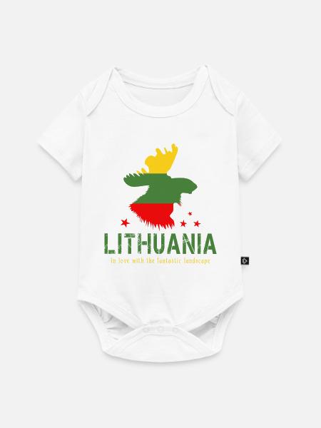 Litauen litauisch Vilnius - Baby Premium Kurzarmbody - Weiß