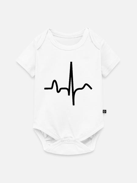 EKG - Baby Premium Kurzarmbody - Weiß