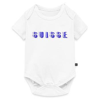 SUISSE. PAYS. GENEVE. SUISSE. HUMOUR. PAYS - Body à manches courtes Premium Bébé - blanc - Devant