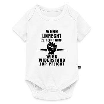 Recognizing injustice – showing resistance - Baby Premium short-sleeve bodysuit - white - Front