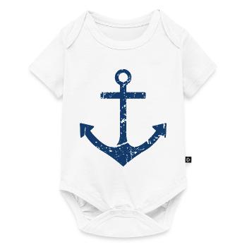 Anker - Baby Premium Kurzarmbody - Weiß - Vorne