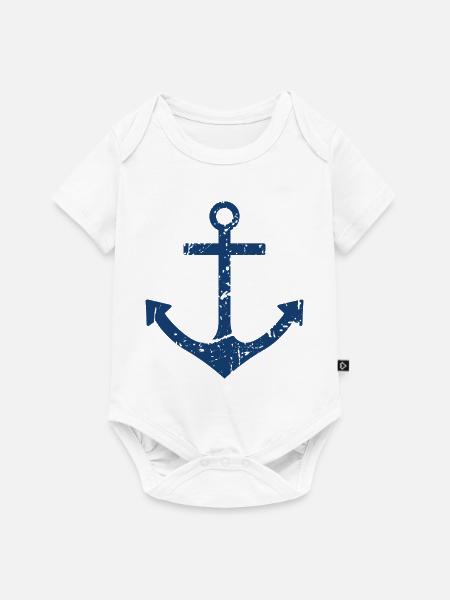 Anker - Baby Premium Kurzarmbody - Weiß