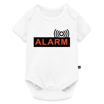 Baby Alarm Radau Krach Lärm Sirene - Baby Premium Kurzarmbody - Weiß - Vorne