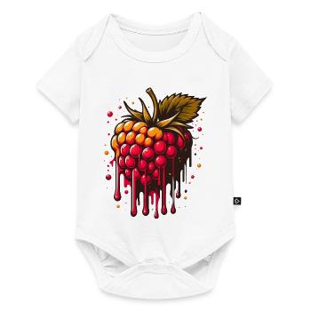 Two-tone dripping raspberry - Baby Premium short-sleeve bodysuit - white - Front