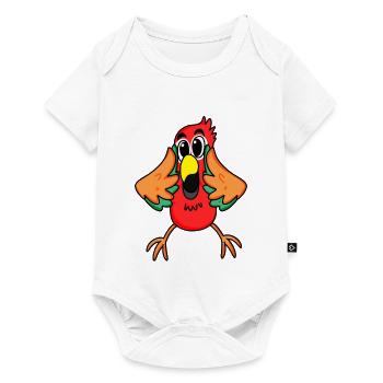 Papagei Dschungel - Baby Premium Kurzarmbody - Weiß - Vorne