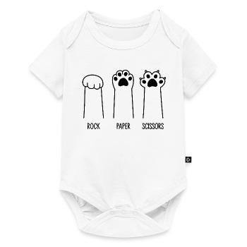 Roche Papier Ciseaux - Body à manches courtes Premium Bébé - blanc - Devant