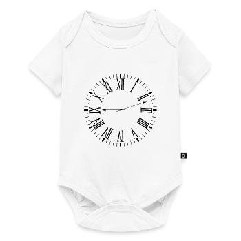 Horloge romaine - Body à manches courtes Premium Bébé - blanc - Devant