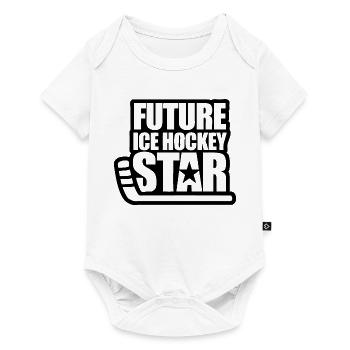 Futur Hockey sur glace étoile - Body à manches courtes Premium Bébé - blanc - Devant