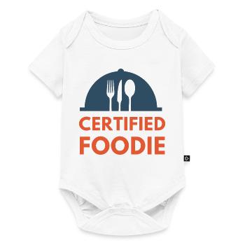 certified food lover food foodie - Baby Premium short-sleeve bodysuit - white - Front