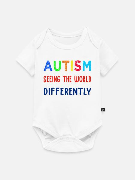 Autismus anders sehen - Baby Premium Kurzarmbody - Weiß