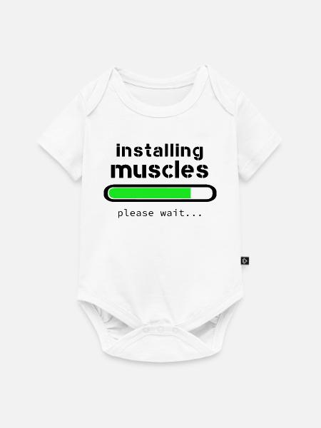 Aufbau von Muskeln - Baby Premium Kurzarmbody - Weiß