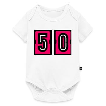 50. 50. GEBURTSTAG. GEBURTSTAG 50 JAHRE. 50 - Baby Premium Kurzarmbody - Weiß - Vorne