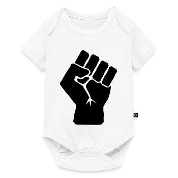 Poing levé de solidarité - Body à manches courtes Premium Bébé - blanc - Devant