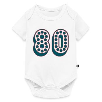 80. 80 ANS. 80e ANNIVERSAIRE. ANNIVERSAIRE 80 ANS. - Body à manches courtes Premium Bébé - blanc - Devant