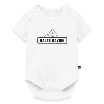 Haute Savoie Montagne Noir - Body à manches courtes Premium Bébé - blanc - Devant