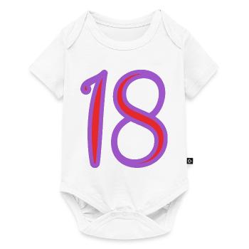 18. 18 JAHRE ALT. 18-JÄHRIGES JUBILÄUM. GEBURTSTAG 18 JAHRE. - Baby Premium Kurzarmbody - Weiß - Vorne