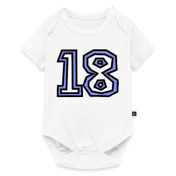 18. 18 YEARS OLD. 18th ANNIVERSARY. BIRTHDAY 18 YEARS. - Baby Premium short-sleeve bodysuit - white - Front