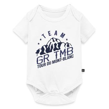 GR TMB Tour du Mont Blanc Randonnée Trek - Body à manches courtes Premium Bébé - blanc - Devant
