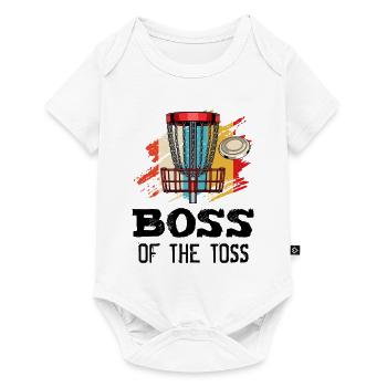 Le cadeau rétro de frisbee Toss Discgolf - Body à manches courtes Premium Bébé - blanc - Devant