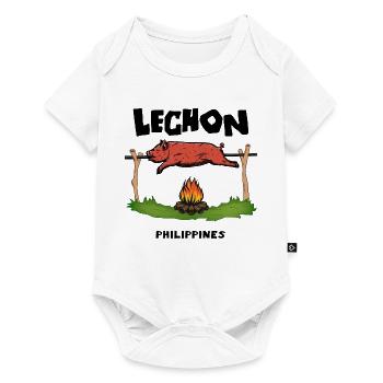Lechon Philippines Cochon de lait Cebu Manille Cadeau - Body à manches courtes Premium Bébé - blanc - Devant