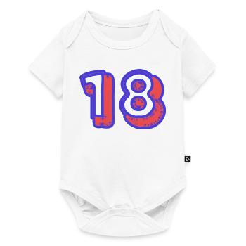 18. 18 YEARS OLD. 18th ANNIVERSARY. 18 BIRTHDAY. - Baby Premium short-sleeve bodysuit - white - Front