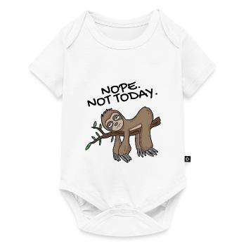Sloth Non pas aujourd'hui - Body à manches courtes Premium Bébé - blanc - Devant