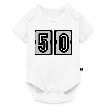 50. 50. GEBURTSTAG. GEBURTSTAG 50 JAHRE. 50 - Baby Premium Kurzarmbody - Weiß - Vorne