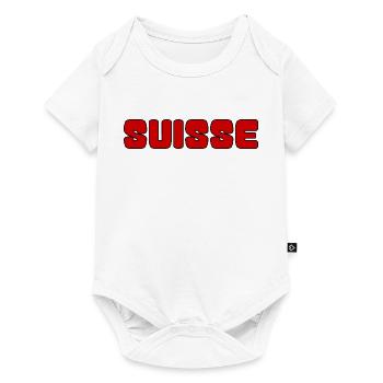 SUISSE. PAYS. GENEVE. SUISSE. HUMOUR. PAYS - Body à manches courtes Premium Bébé - blanc - Devant