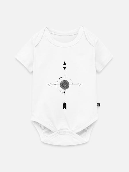 Kompass - Baby Premium Kurzarmbody - Weiß