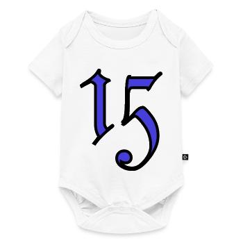 15. 15 ANS. 15e ANNIVERSAIRE. ANNIVERSAIRE 15 ANS. - Body à manches courtes Premium Bébé - blanc - Devant