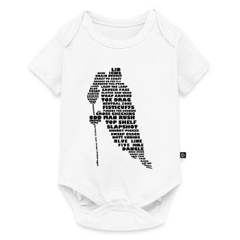 Hockey Player Word Art - Baby Premium short-sleeve bodysuit - white - Front
