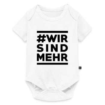 #Wir sind mehr - Statement für Zusammenhalt - Baby Premium Kurzarmbody - Weiß - Vorne