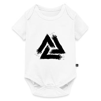 Valknut Symbol Schwarz Symbol Keltisches Symbol - Baby Premium Kurzarmbody - Weiß - Vorne