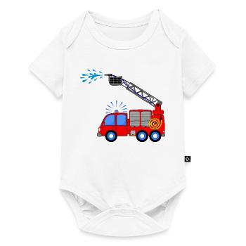 Camion de pompiers avec échelle et eau enfants - Body à manches courtes Premium Bébé - blanc - Devant