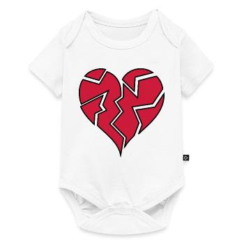 HEARTBROKEN <3 - Baby Premium Kurzarmbody - Weiß - Vorne