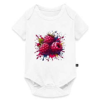 Himbeeren-Farbexplosion - Baby Premium Kurzarmbody - Weiß - Vorne