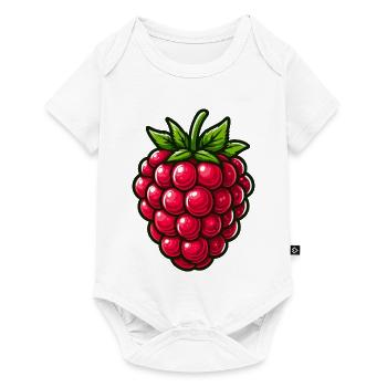 Himbeere, Obst - Baby Premium Kurzarmbody - Weiß - Vorne