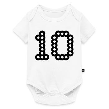 10. 10 YEARS. 10th ANNIVERSARY. 10 YEAR ANNIVERSARY. - Baby Premium short-sleeve bodysuit - white - Front