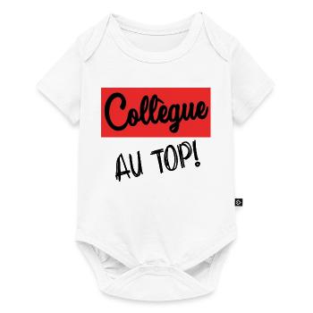 COLLEGUE. DEPART. RETRAITE. EMPLOI. HUMOUR - Body à manches courtes Premium Bébé - blanc - Devant