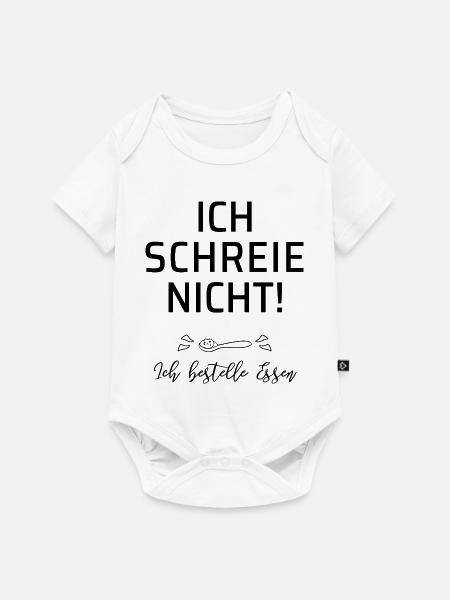 Ich schreie nicht - Baby Premium Kurzarmbody - Weiß