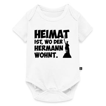 Heimat ist, wo der Hermann wohnt. - Baby Premium Kurzarmbody - Weiß - Vorne