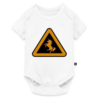 Attention unicorn, danger - Baby Premium short-sleeve bodysuit - white - Front
