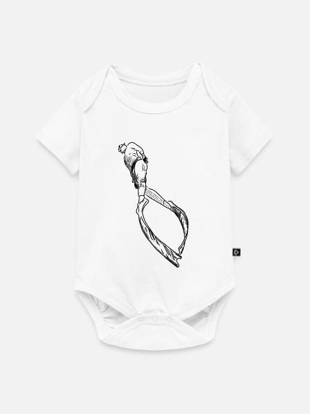 Apnoe 001 black - Baby Premium Kurzarmbody - Weiß