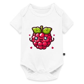 Liebe Himbeere - Baby Premium Kurzarmbody - Weiß - Vorne