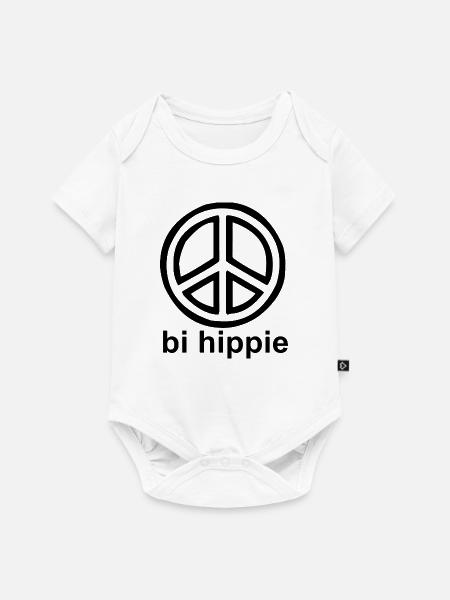 bi hippie - pride Design - Baby Premium Kurzarmbody - Weiß