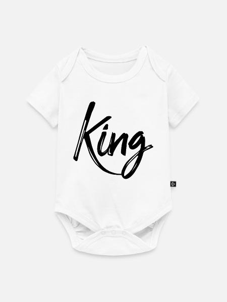 King - Baby Premium Kurzarmbody - Weiß