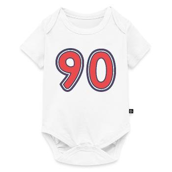 90. 90 ANS. 90e ANNIVERSAIRE. ANNIVERSAIRE 90 ANS. - Body à manches courtes Premium Bébé - blanc - Devant