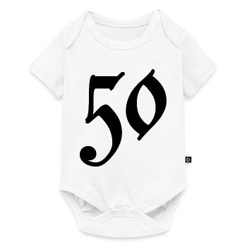 50. 50 ANS. 50e ANNIVERSAIRE. ANNIVERSAIRE 50 ANS. - Body à manches courtes Premium Bébé - blanc - Devant
