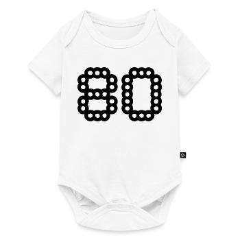 80. 80 ANS. 80e ANNIVERSAIRE. ANNIVERSAIRE 80 ANS. - Body à manches courtes Premium Bébé - blanc - Devant