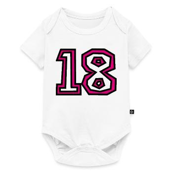 18. 18 JAHRE ALT. 18-JÄHRIGES JUBILÄUM. GEBURTSTAG 18 JAHRE. - Baby Premium Kurzarmbody - Weiß - Vorne